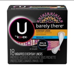 11 New Packs Of U by Kotex Barely There Panty Liners